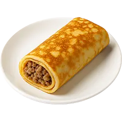 Pfannkuchen mit Fleisch